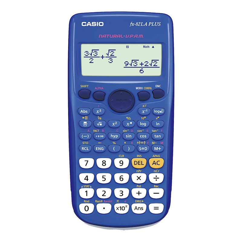 Calculadora Casio Cientifica Fx-82 La Plus 252 Funciones Azul