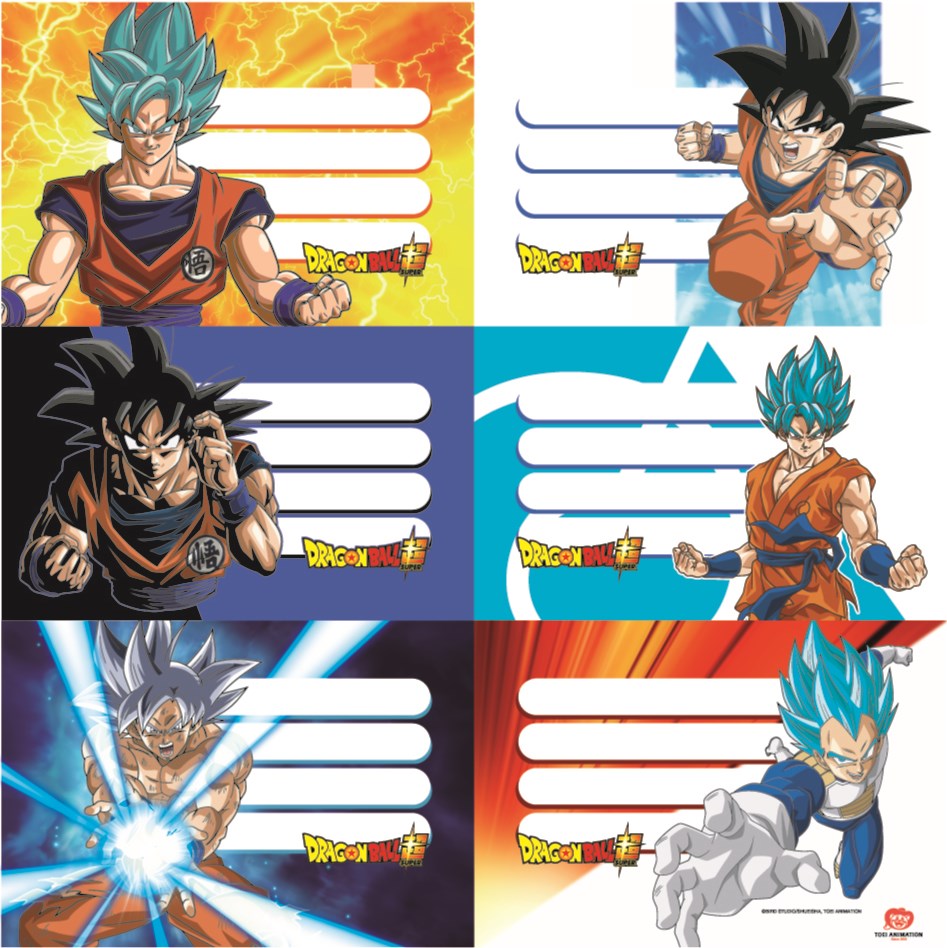 Etiquetas autoadhesivas x 12 unidades Dragon ball