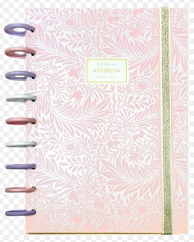 Cuaderno Decorline inteligente 14 x 21 tapa plástica con elástico hojas rosa