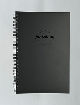 Cuaderno Decorline 14 x 21 espiralada rayado 60 hojas negro ART1624