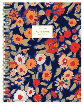 Cuaderno Decorline 18 x 25 t/plastica espiral 80h rayado lawer daisies ART 1842