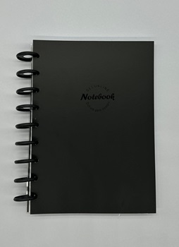 Cuaderno Decorline 18 x 25 espiral liso 60 hojas negro ART1827