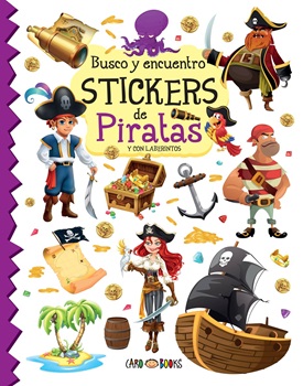 Libro didactico busco y encuentro piratas c/ stickers ART 970