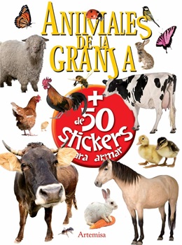 Libro didactico para armar animales de la granja + 50 stickers ART 12805