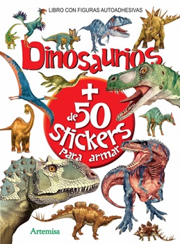 Libro didactico para armar dinosaurios + 50 stickers ART 12803