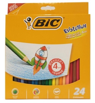 Lapices de colores Bic evolution 4 mm x24