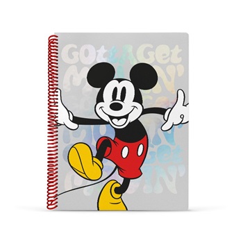 Cuaderno 29,7 Mooving tapa semirígida d 80 hojas cuadriculado Mickey