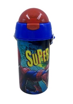 Botella con sorbete Spiderman 500 ml ARTha099